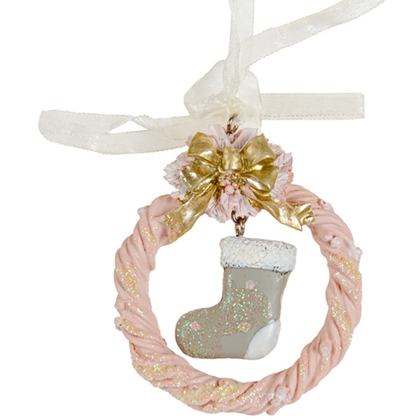 Фото - Декор подвеска New Year Lefard Веночек 8 см (191-037) Фото - Декор подвеска New Year Lefard Веночек 8 см (191-037)