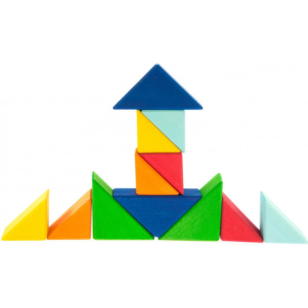 Фото - Конструктор деревянный nic Разноцветный треугольник (NIC523345)