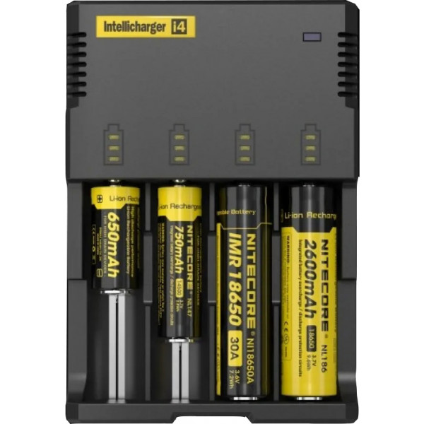 Фото - З/устройство для аккумуляторов AA/AAA Nitecore Intellicharger i4 (4 channels, LED, Li-ion, Ni-MH/Ni-Cd, AA/ (09002)