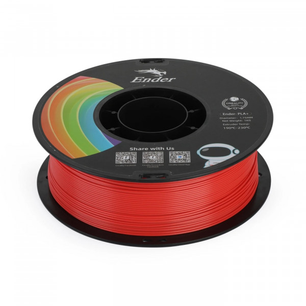 Фото - Нитка для PLA-картриджа Creality Plus Filament 1.75 мм Red (3301010309)