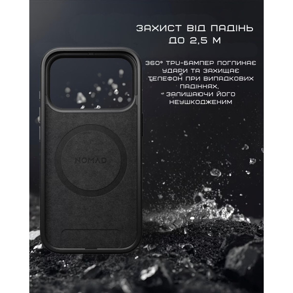 Фото - Чехол для смартфона Nomad Modern Leather Case Black for iPhone 17 Pro (NM014339858)