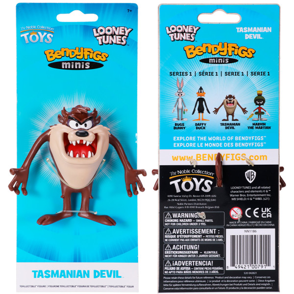 Фото - Коллекционная фигурка Noble Collection LOONEY TUNES Taz Mini Bendyfig 9 см (NN1186)