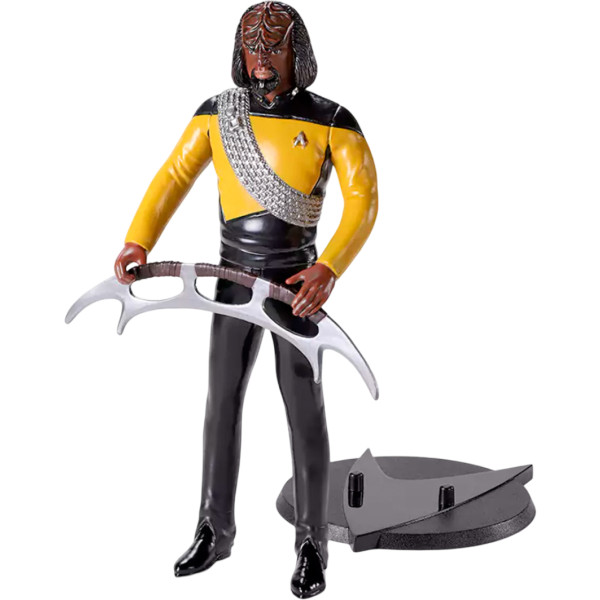 Фото - Коллекционная фигурка Noble Collection STAR TREK Lieutenant Worf Bendyfig (NN1507)