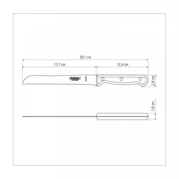 Фото - Нож для хлеба Tramontina Ultracorte 178 мм (23859/107)