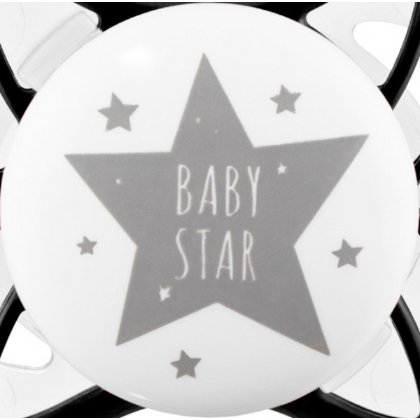 Фото - Симметричная пустышка Nuvita Air55 Cool 0m+ ''Baby Star'' Чорный (NV7065IB)