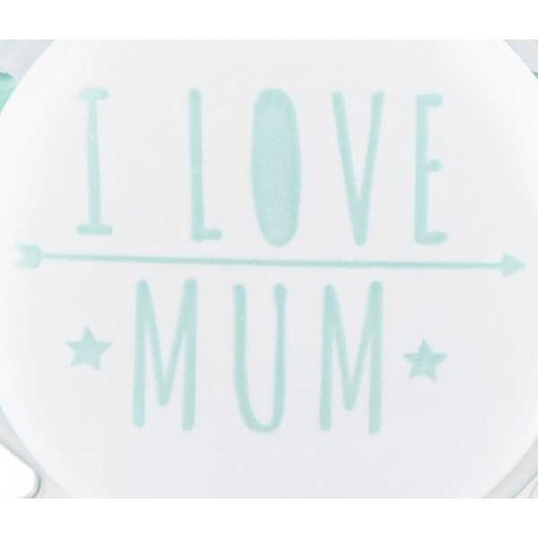 Фото - Симметричная пустышка Nuvita Air55 Cool 0m+ ''I Love Mum'' Мятный (NV7065SG)