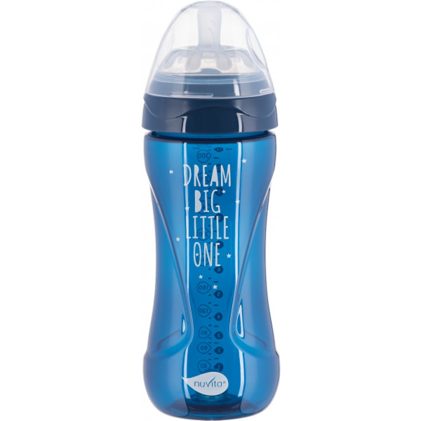 Фото - Бутылочка для кормления Nuvita Антиколиковая Mimic Cool 330 мл Dark Blue (NV6052NIGHTBLUE)