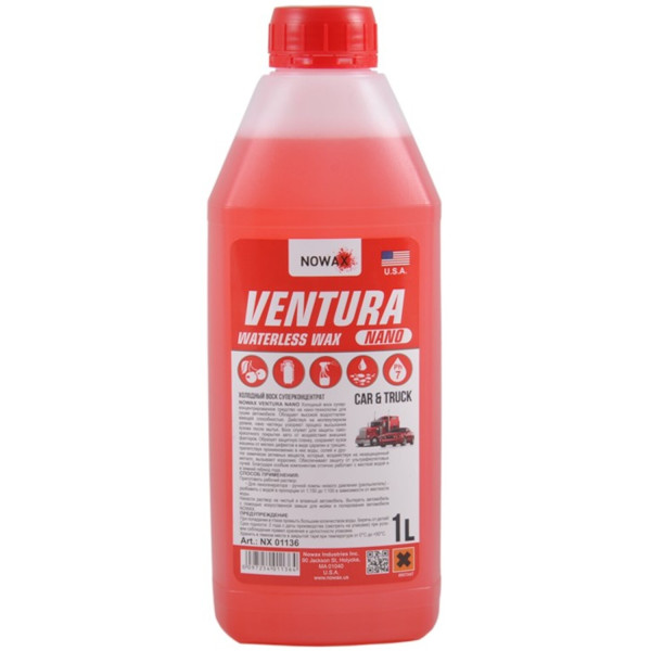 Фото - Воск для авто NOWAX холодный Ventura NANO Waterless Wax 1 л  (NX01136)