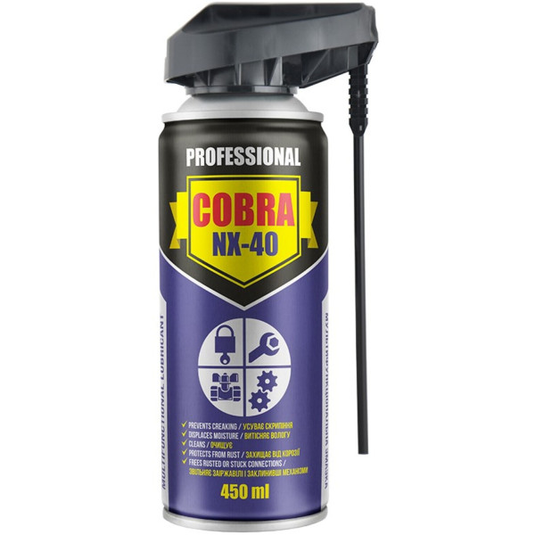 Фото - Масло для авто Cobra MULTIFUNCTIONAL LUBRICANT PROFESSIONAL NX-40 450 мл (NX45600)