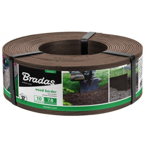 Фото - Лента газонная BRADAS WOOD BORDER 78х2.8 мм 10 м Коричневый (OBWBR1008)