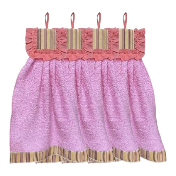 Фото - Набор полотенец Zastelli махровое Платье с полосками для кухни 34x50 см 4 шт. Розовые (21078) Фото - Набор полотенец Zastelli махровое Платье с полосками для кухни 34x50 см 4 шт. Розовые (21078)