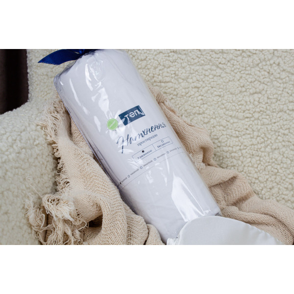 Фото - Простынь двуспальная ТЕП ВДОХНОВЕНИЕ с резинкой 180х200 см Optical White (2-04018_30141)