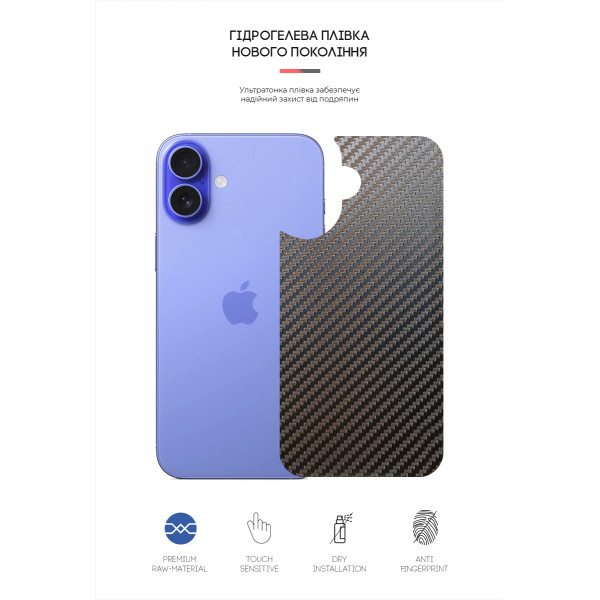 Фото - Защитная пленка для смартфона Armorstandart на заднюю панель for Apple iPhone 16 Carbone (ARM79601)