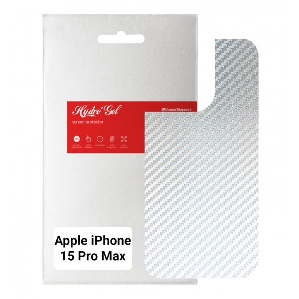 Фото - Защитная пленка для смартфона Armorstandart на заднюю панель for Apple iPhone 15 Pro Max Carbone Silver (ARM71909)