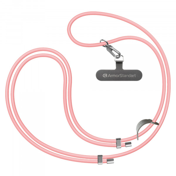 Фото - Ремешок для смартфона Armorstandart Silicone Rope Titanium Pink with Grey holder (ARM76275)