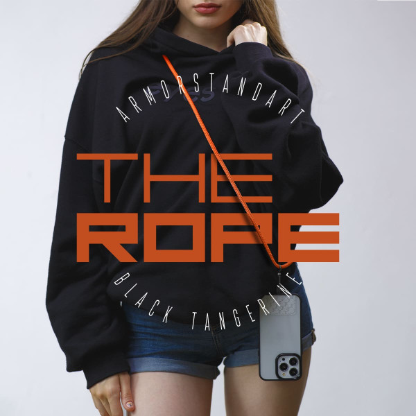 Фото - Ремешок для смартфона Armorstandart Rope Black Tangerine with Clear holder (ARM86430)