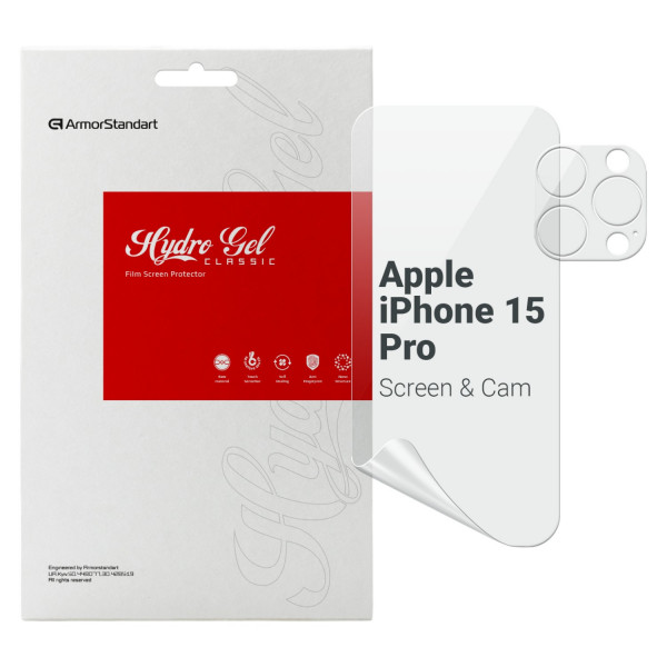 Фото - Защитная пленка для смартфона Armorstandart Clear для экрана + камера для Apple iPhone 15 Pro (ARM80713) Фото - Защитная пленка для смартфона Armorstandart Clear для экрана + камера для Apple iPhone 15 Pro (ARM80713)