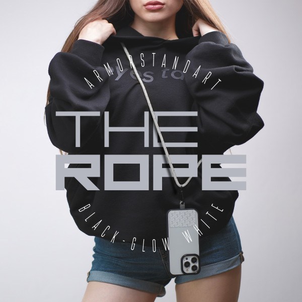 Фото - Ремешок для смартфона Armorstandart Rope Black GlowWhite with Clear holder (ARM86565)