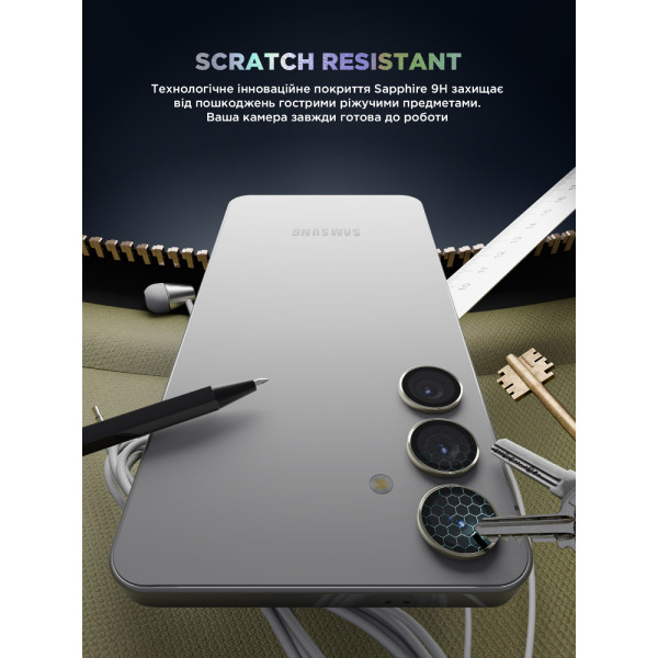 Фото - Защитное стекло для смартфона Armorstandart для камеры Supreme Black Icon for Samsung S24 Amber Yellow (ARM76609)