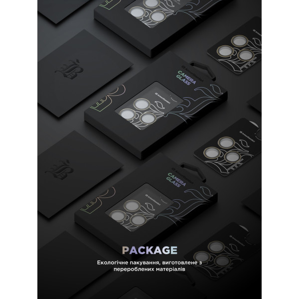 Фото - Защитное стекло для смартфона Armorstandart для камеры Supreme Black Icon for iPhone 14 Pro/14 Pro Max Gold (ARM76598)