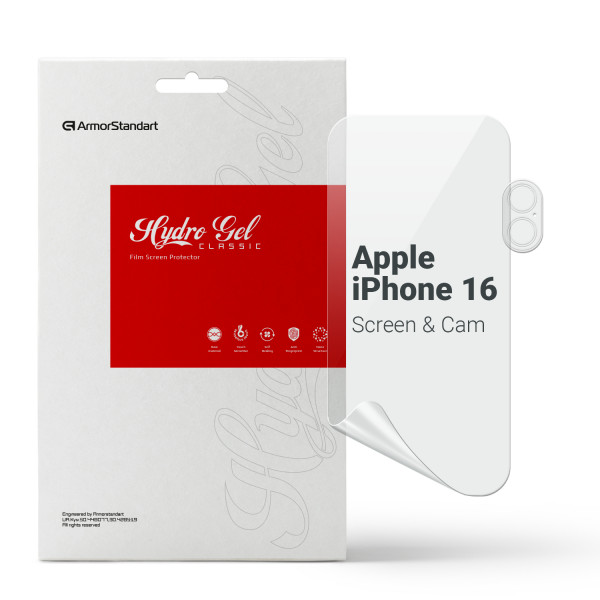 Фото - Защитная пленка для смартфона Armorstandart Clear для экрана + камера for Apple iPhone 16 (ARM80715)