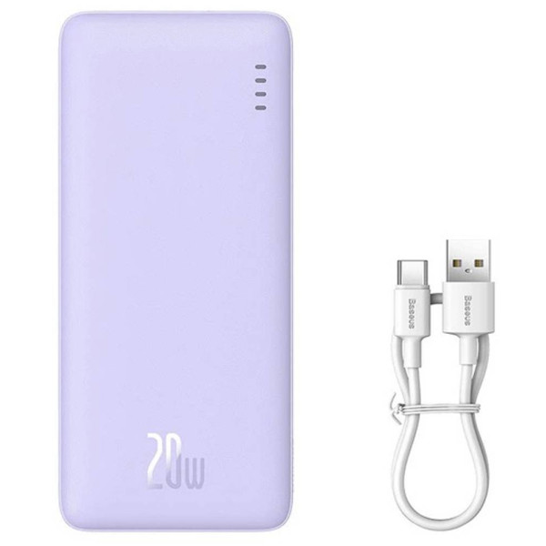 Фото - Батарея мобильная Baseus Airpow 20000mAh QC+PD 20W Purple (P10022804513-00)