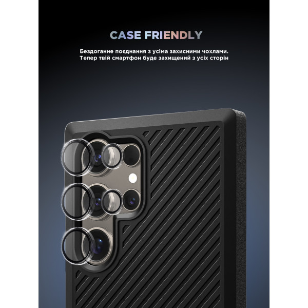 Фото - Защитное стекло для смартфона Armorstandart для камеры Supreme Black Icon for Samsung S24 Ultra Clear (ARM76616)