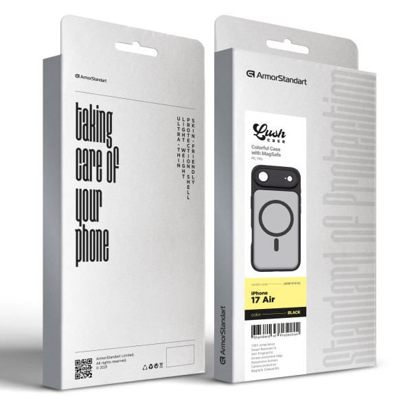 Фото - Чехол для смартфона Armorstandart Lush MagCase for Apple iPhone 17 Air Black (ARM87476)