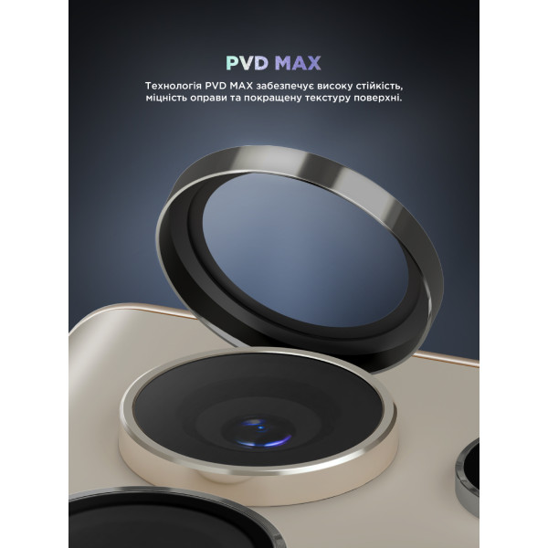 Фото - Защитное стекло для смартфона Armorstandart для камеры Supreme Black Icon for Samsung S24 Ultra Natural Titanium (ARM76603)