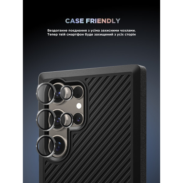 Фото - Защитное стекло для смартфона Armorstandart для камеры Supreme Black Icon for Samsung S24 Ultra Natural Titanium (ARM76603)