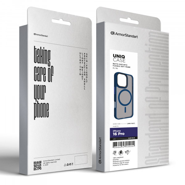 Фото - Чехол для смартфона Armorstandart Uniq MagSafe for Apple iPhone 16 Pro Dark Blue (ARM79507)