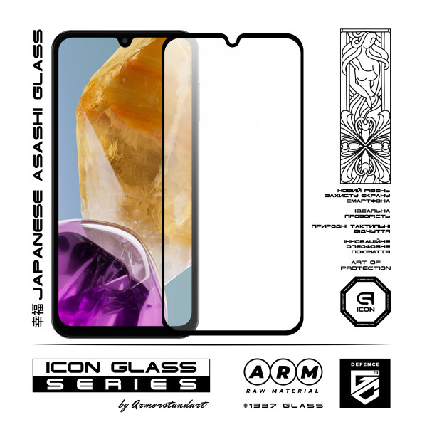 Фото - Защитное стекло для смартфона Armorstandart Icon for Samsung M15 5G (M156) Black (ARM74367)