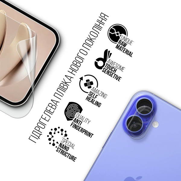 Фото - Защитная пленка для смартфона Armorstandart Clear для экрана + камера for Apple iPhone 16 (ARM80715)