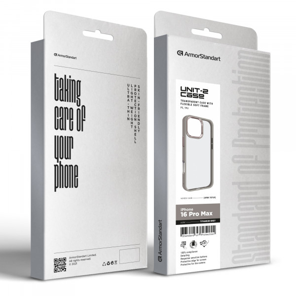 Фото - Чехол для смартфона Armorstandart UNIT2 for Apple iPhone 16 Pro Max Titanium Grey (ARM78769)