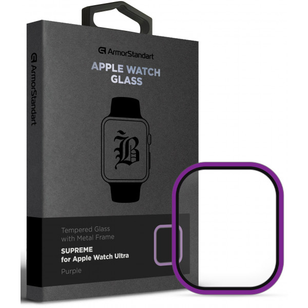 Фото - Защитное стекло для смарт-часов Armorstandart Supreme BI Metal Frame for Apple Watch Ultra 49 mm Purple (ARM78301) Фото - Защитное стекло для смарт-часов Armorstandart Supreme BI Metal Frame for Apple Watch Ultra 49 mm Purple (ARM78301)
