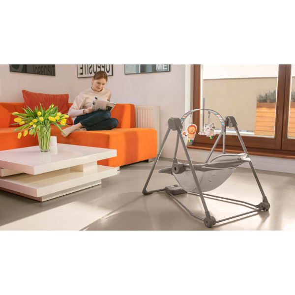 Фото - Уценка - Кресло-качалка Lionelo Otto Cozy Grey
