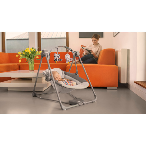 Фото - Уценка - Кресло-качалка Lionelo Otto Cozy Grey