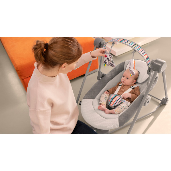Фото - Уценка - Кресло-качалка Lionelo Otto Cozy Grey