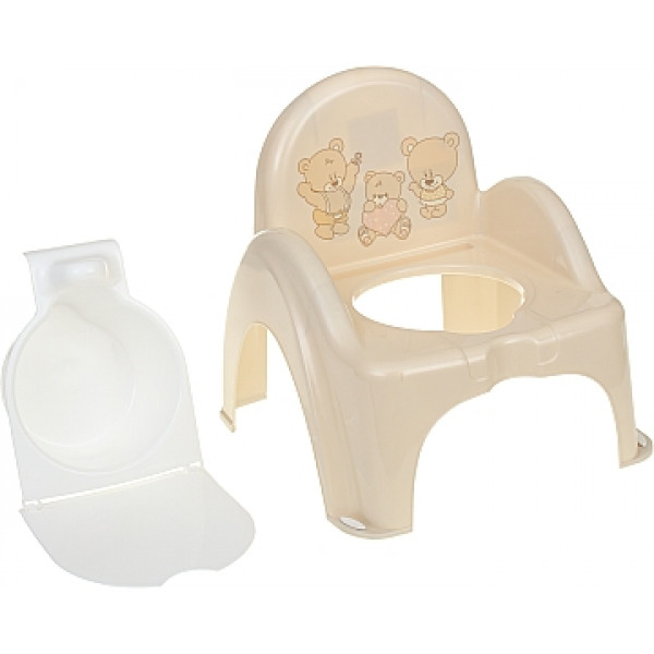 Фото - Горшок детский Tega Baby стульчик Мишки с музыкой Кремовый (PO-043-119)