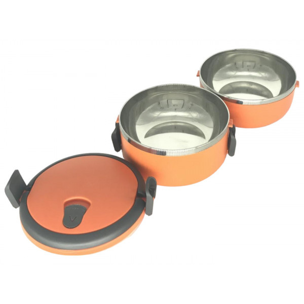 Фото - Термос для продуктов Heinner 0,7+0,7л Orange (HR-F-863-2P)