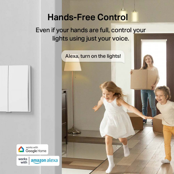 Фото - Кнопка LightSwitch для двухклавишного выключателя TP-Link Tapo S220