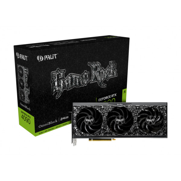 Фото - Видеокарта Palit GF RTX 4090 24GB GDDR6X GameRock OmniBlack (NED4090019SB-1020Q)