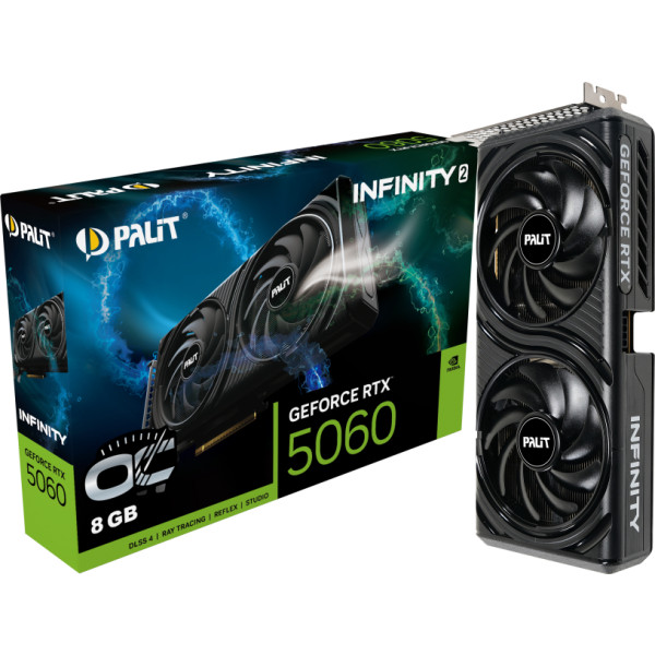 Фото - Видеокарта Palit GF RTX 5060 8GB GDDR7 Infinity 2 OC (NE75060V19P1-GB2063L)