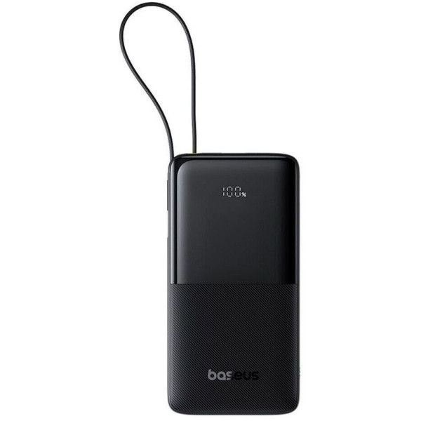 Фото - Батарея мобильная Baseus Bipow 2 Digital Display 10000mAh 20W with Built-in USB-C Black (P10077101113-00)
