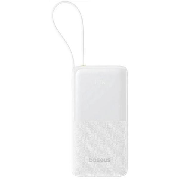Фото - Батарея мобильная Baseus Bipow 2 Digital Display 10000 PD USB 2x USB-C 20W White (P10077101213-00)