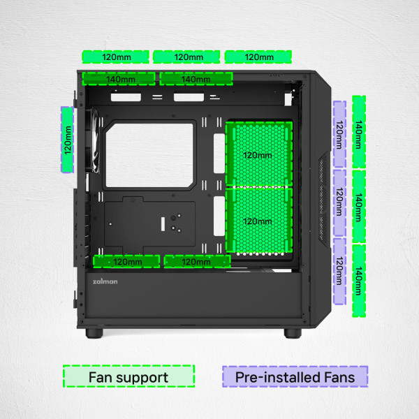 Фото - Корпус Zalman P60 без БП Black (P60BLACK)