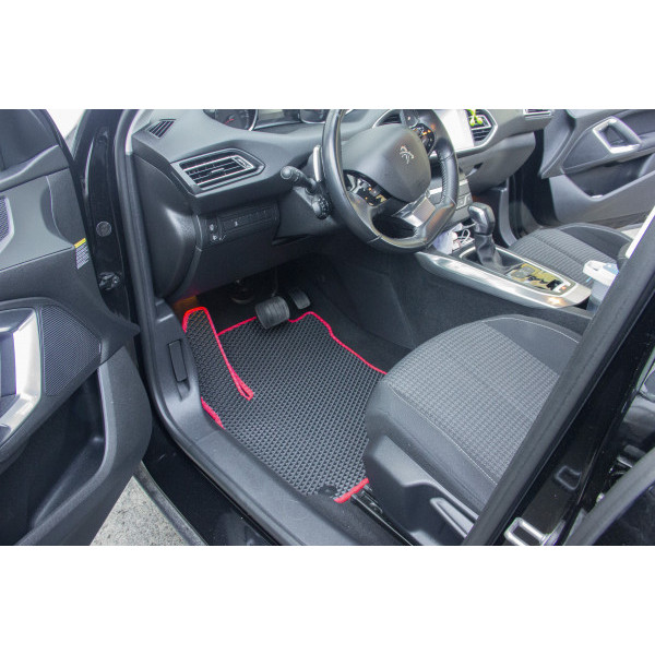 Фото - Коврики из экокожи в салон авто передние EVAtech ECO для 308 Peugeot 2014-2021 2 поколение Combi EU PT12172AV2AV2BBB