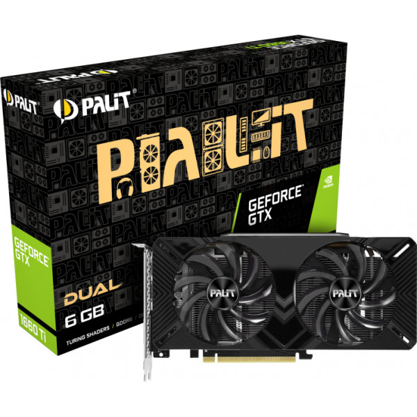 Фото - Видеокарта PALIT-XPERTVISION NVIDIA GTX 1660 TI DUAL 6GB GDDR6 (NE6166T018J9-1160C)