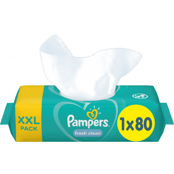 Фото - Салфетки влажные для детей Pampers Fresh Clean 80 шт. (8001841077598)