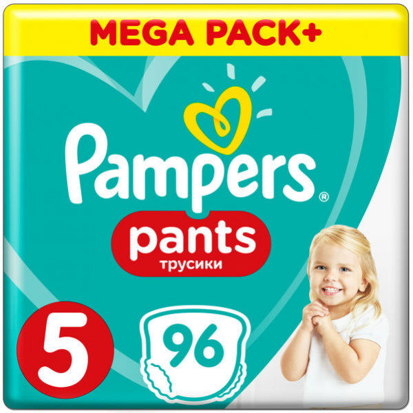 Фото - Одноразовые подгузники-трусики Pampers Pants Размер 5 Junior (12-17 кг), 96 шт. (81666217)